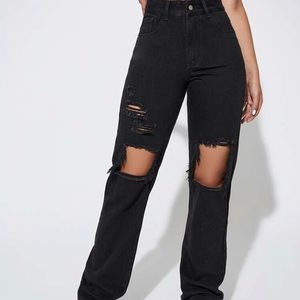 Light Wash Ripped Boyfriend Jeans